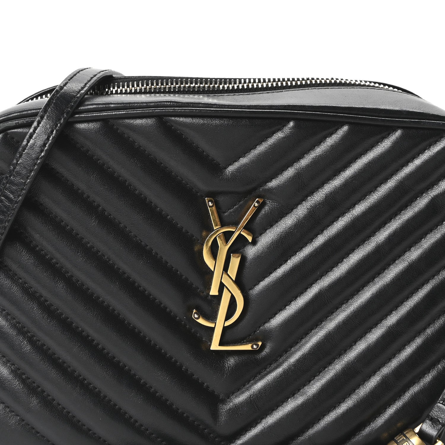 Calfskin Matelasse Monogram Lou Camera Bag Black