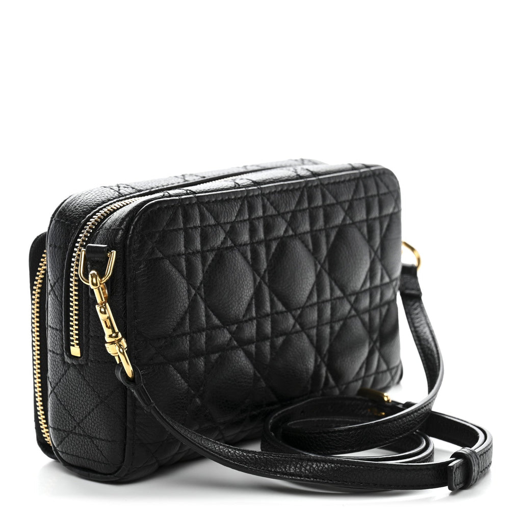 Supple Calfskin Caro Double Pouch Black