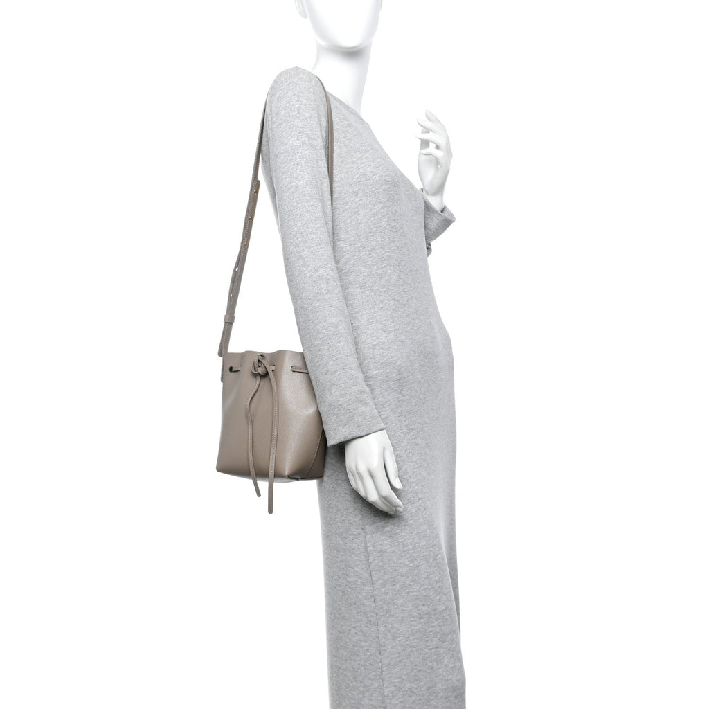 Saffiano Mini Mini Bucket Bag Beige
