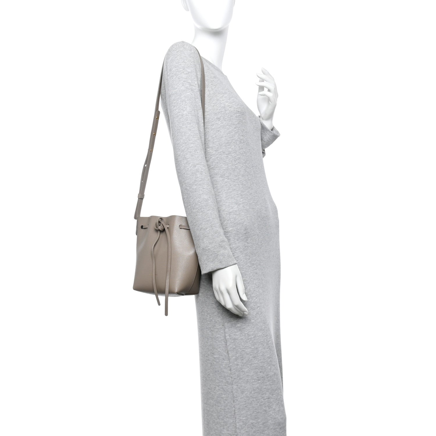 Saffiano Mini Mini Bucket Bag Beige