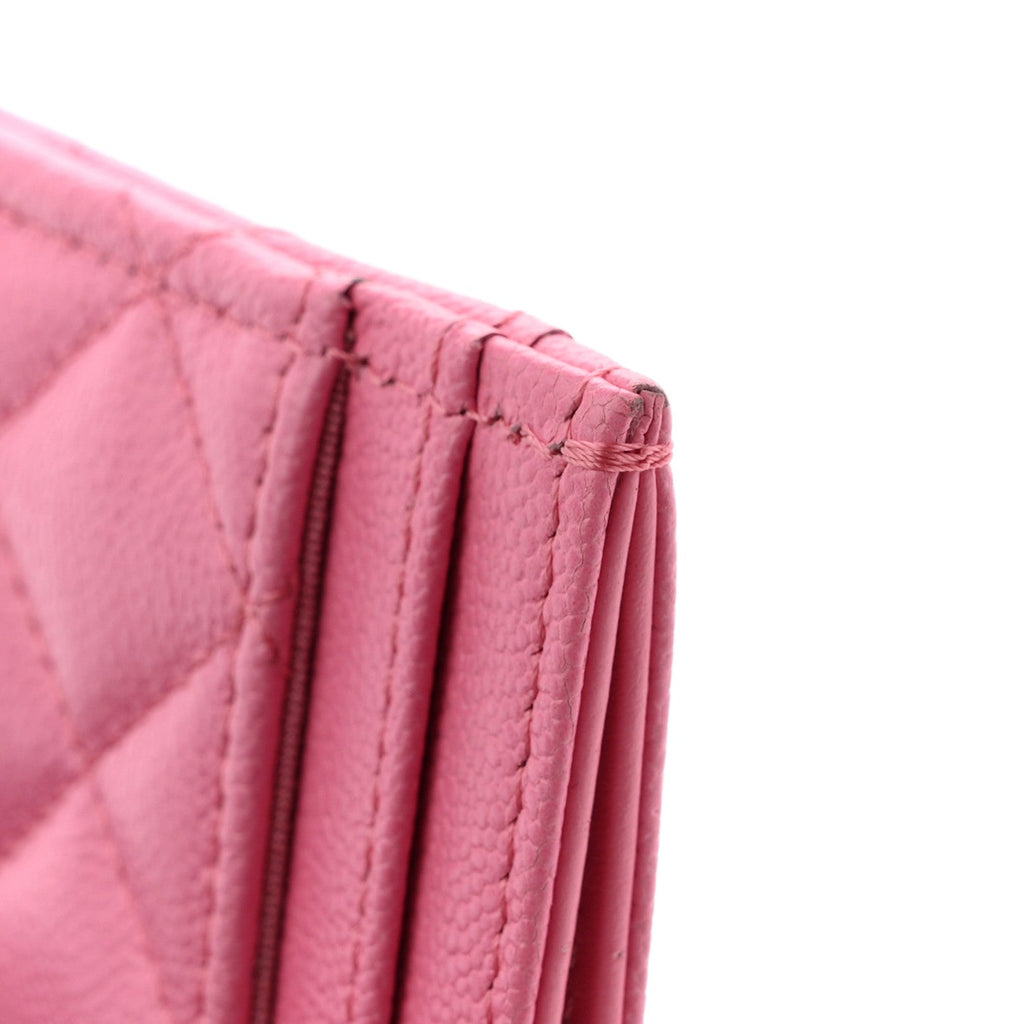 Caviar Quilted Boy  Holder Pink