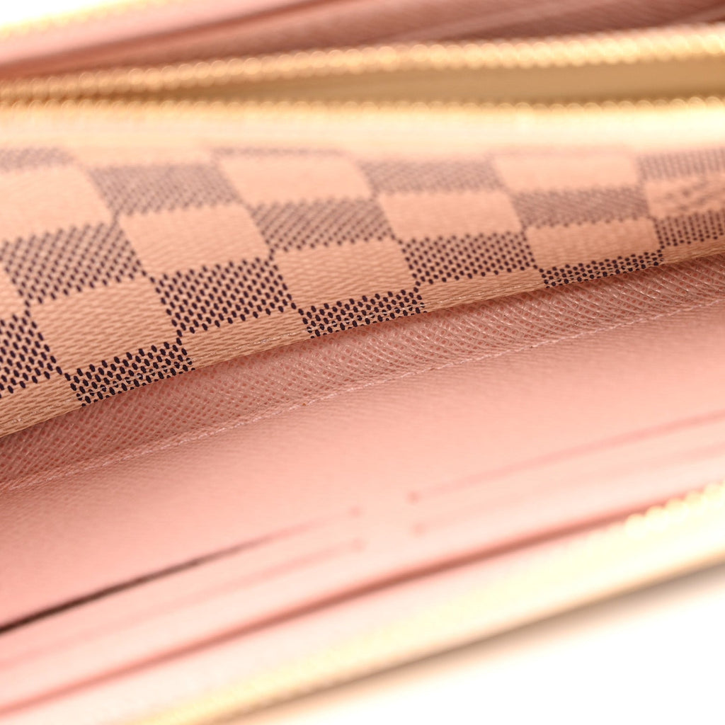Damier Azur Clemence Wallet Rose Ballerine