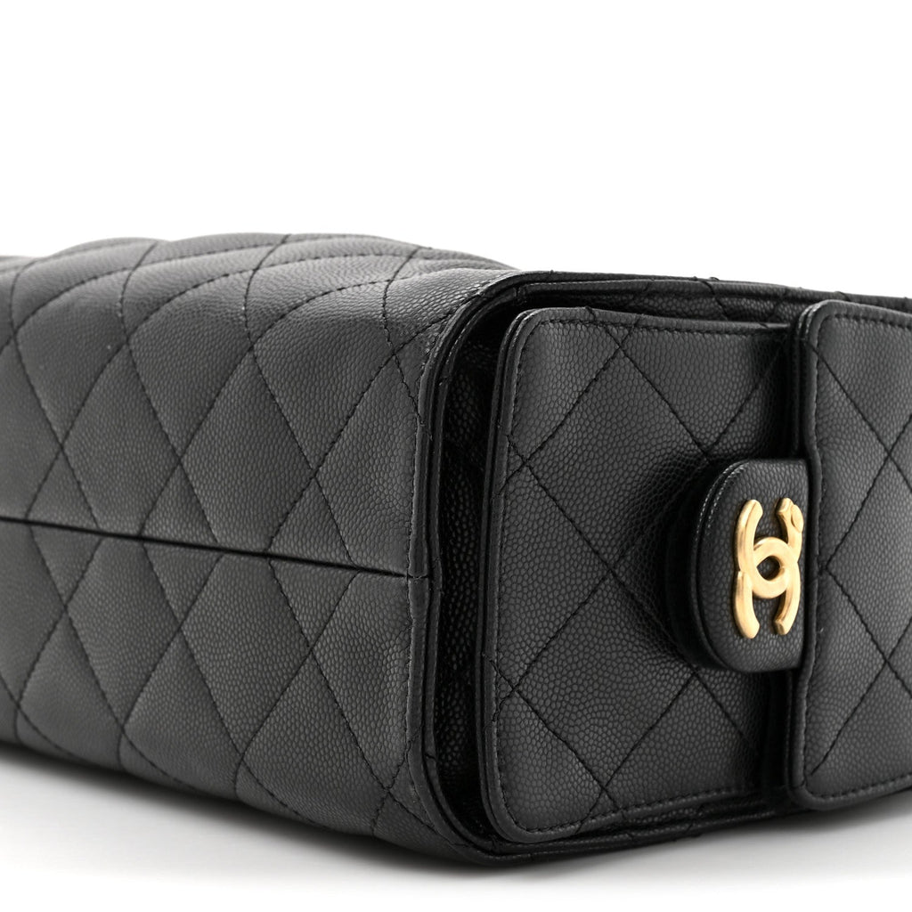 Caviar Quilted Mini Chanel 25 Handbag Black