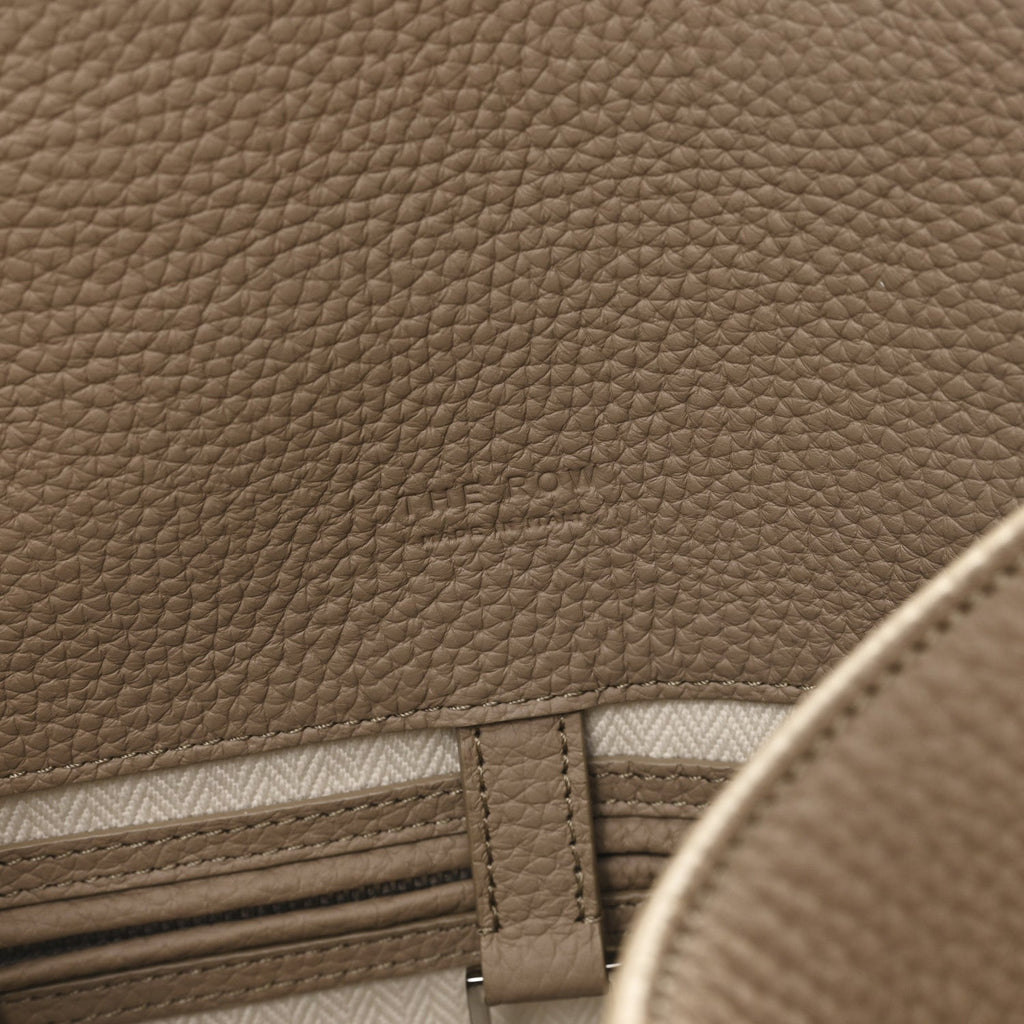 Matte Grained Calfskin Soft Margaux 15 Dark Taupe