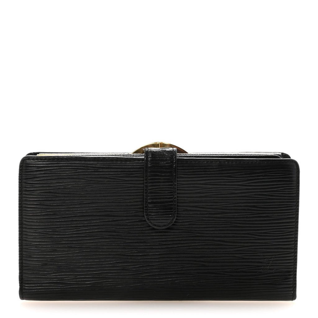 Epi Viennois Continental French Purse Wallet Black