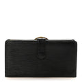 Epi Viennois Continental French Purse Wallet Black