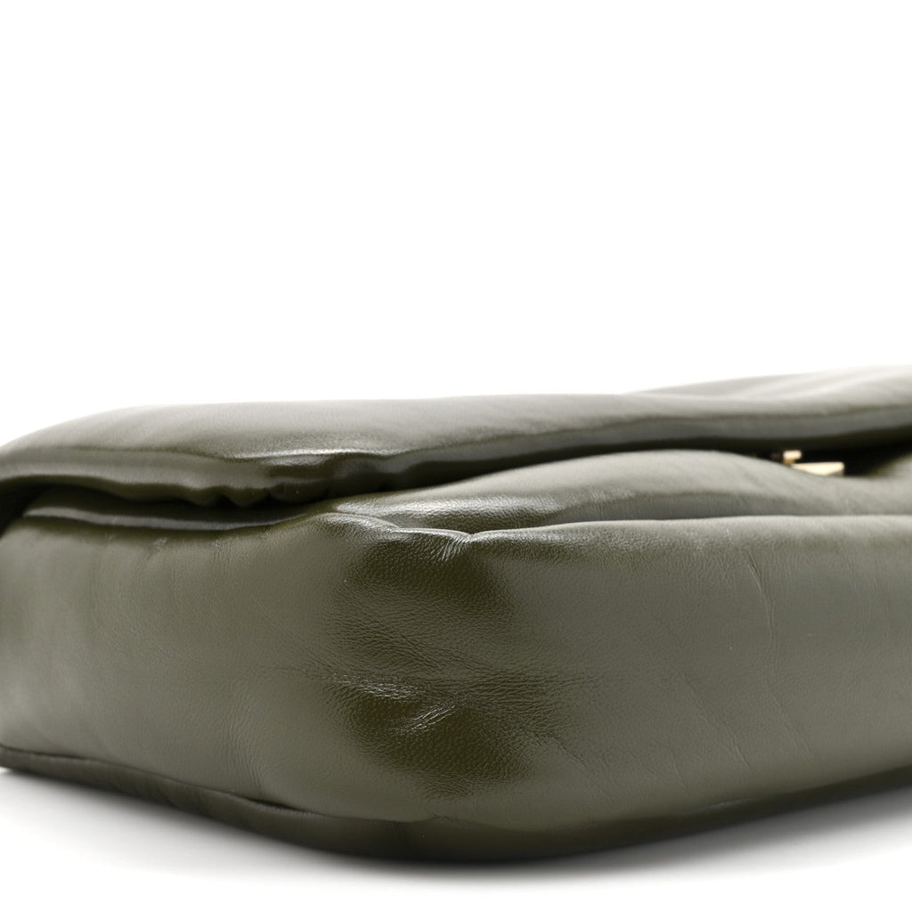 Lambskin Mini GG Milano Top Handle Shoulder Bag Green