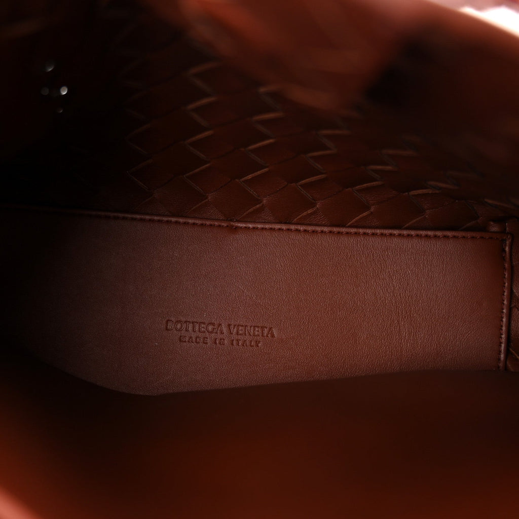 Nappa Intrecciato Small Andiamo Shoulder Bag Sapele