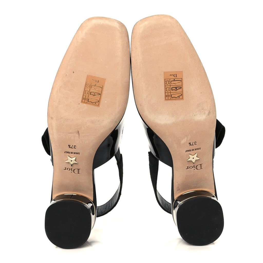 Patent Miss Dior Slingback Pumps 37.5 Black