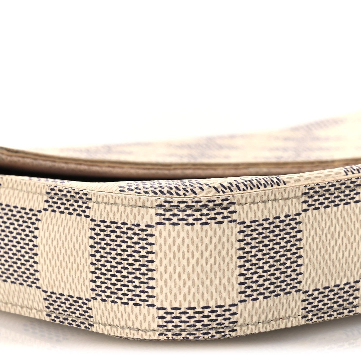 Damier Azur Pochette Felicie Chain Wallet Rose Ballerine