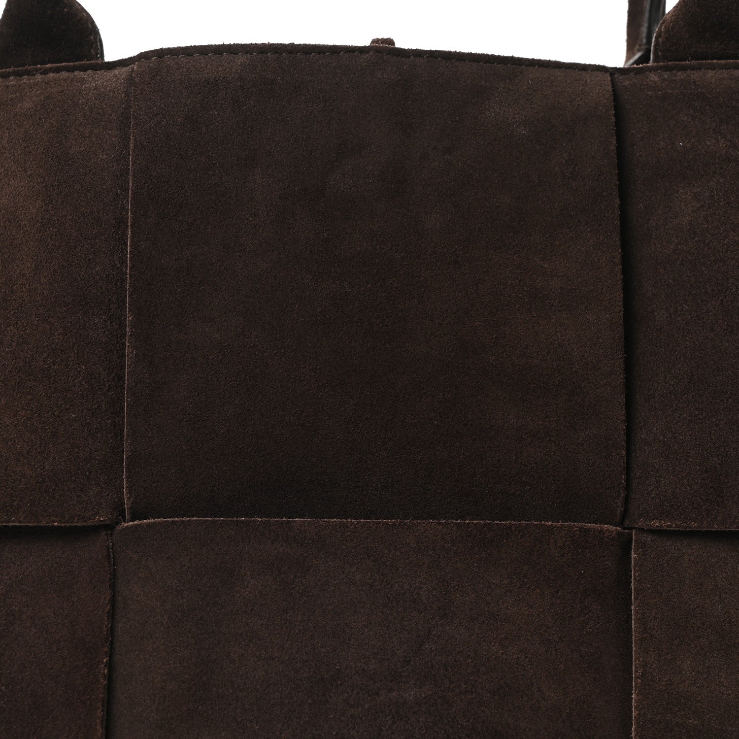 Suede Maxi Intrecciato Small Arco Tote Fondente