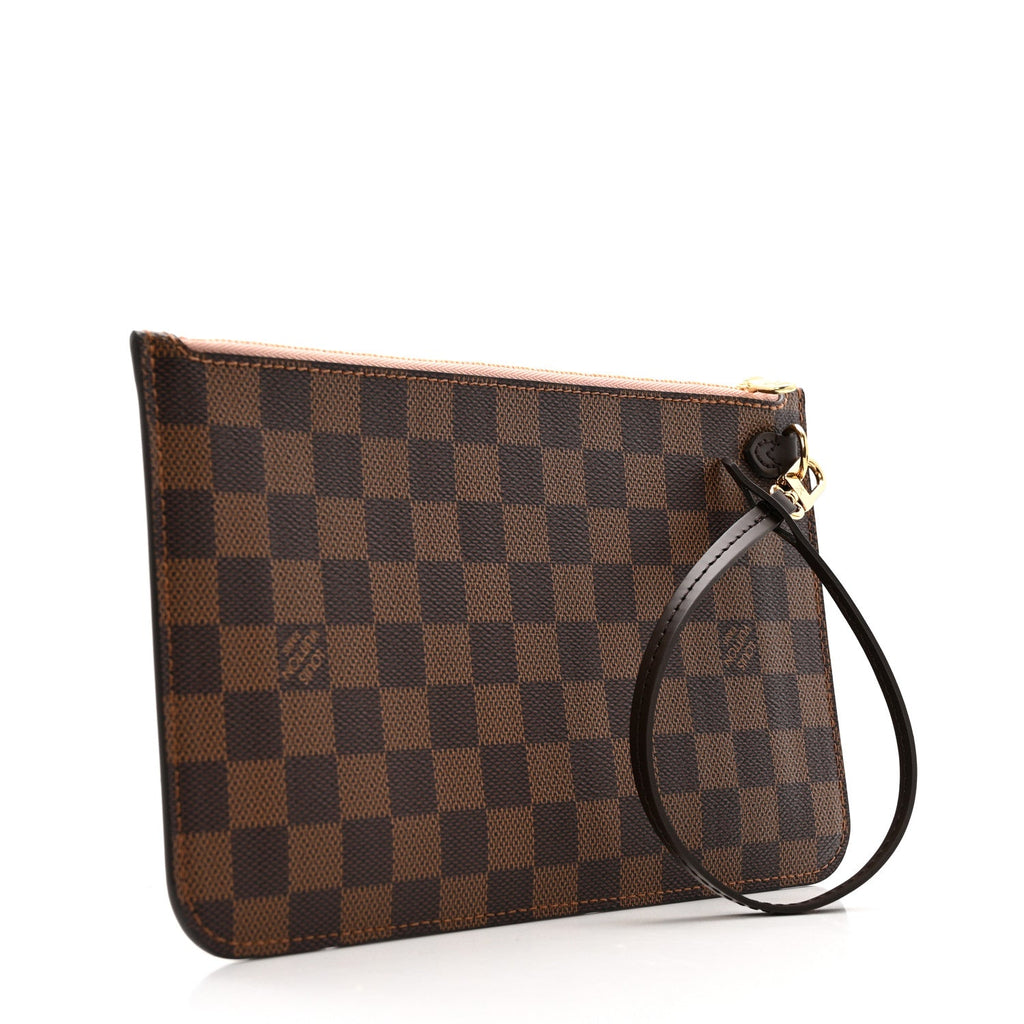 Damier Ebene Neverfull MM GM Pochette Rose Ballerine