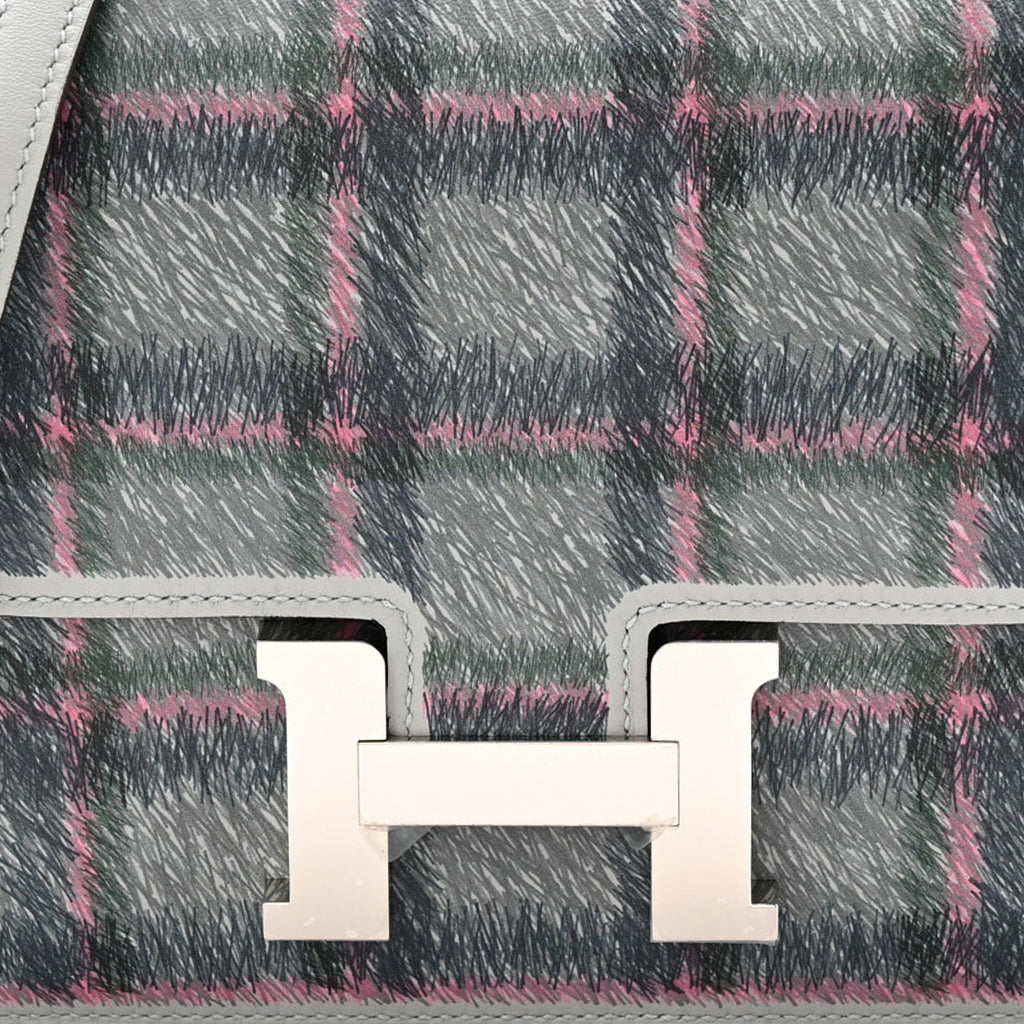 Swift Tartan Printed Constance 18 Bleu Glacier
