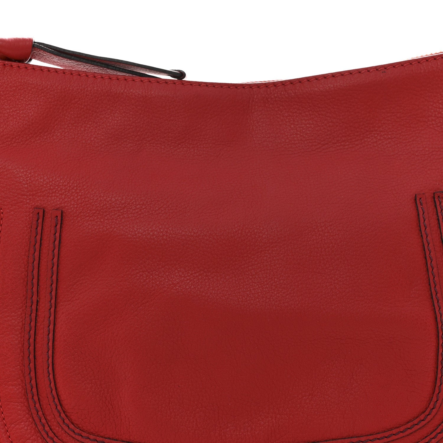 Calfskin Large Marcie Hobo Red