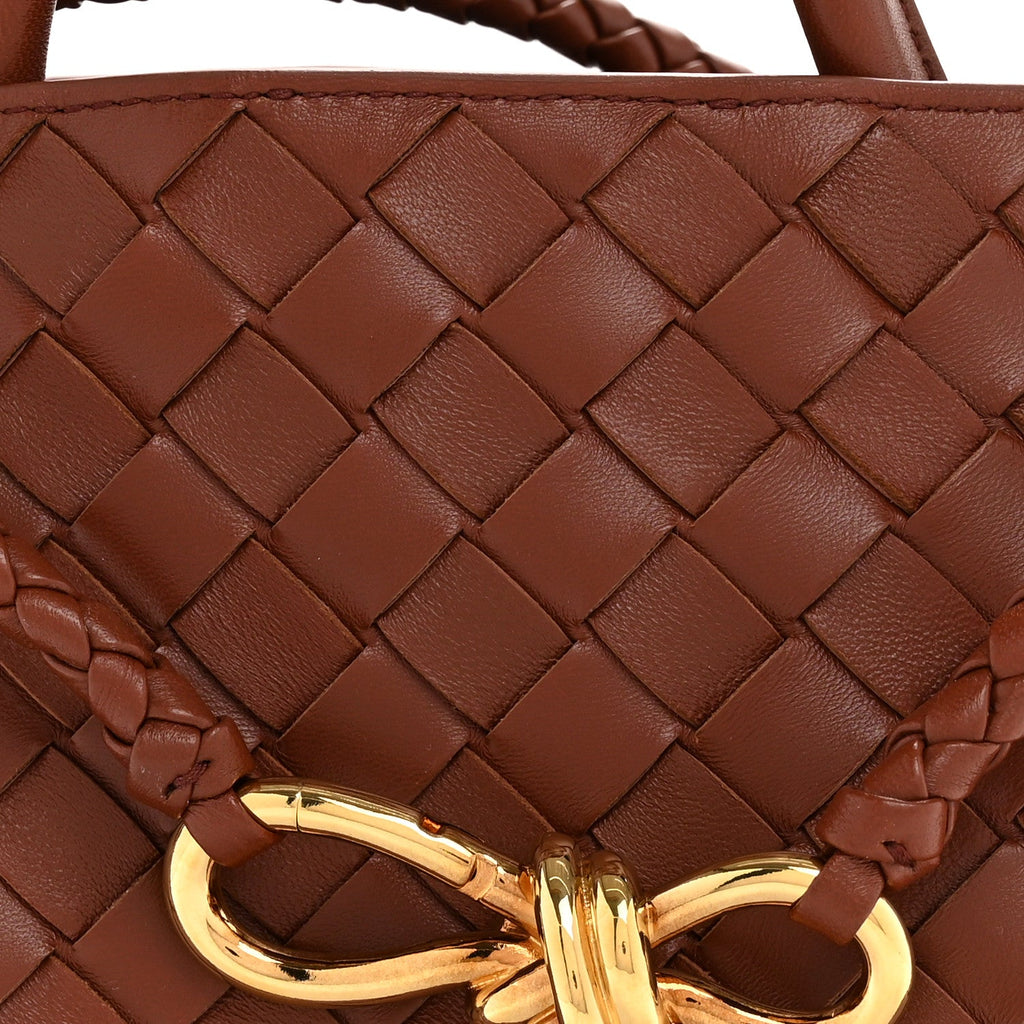 Nappa Intrecciato Small Andiamo Shoulder Bag Sapele