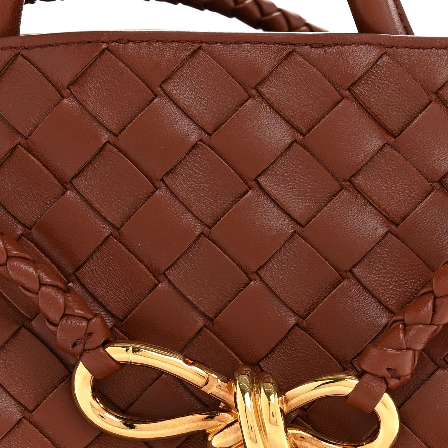 Nappa Intrecciato Small Andiamo Shoulder Bag Sapele