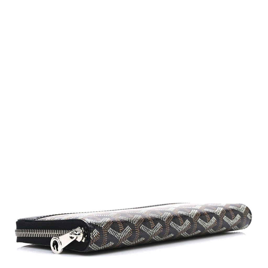 Goyardine Matignon Zip Around GM Wallet Black