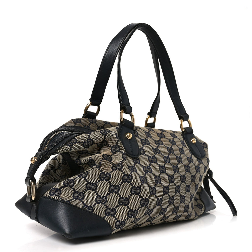 Monogram Brick Lane Small Boston Navy