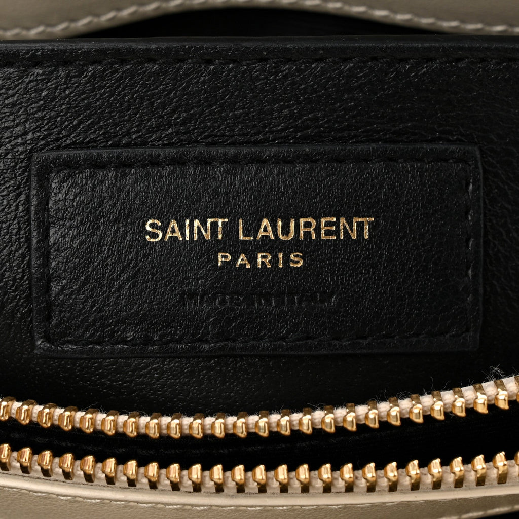 Calfskin Y Quilted Monogram Small Loulou Chain Satchel Crema Soft