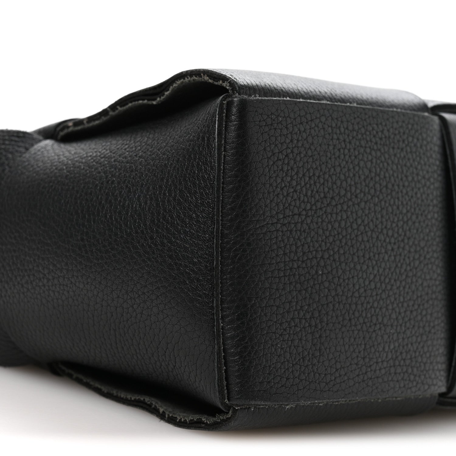 Grained Calfskin Maxi Intrecciato Mini Arco Tote Black