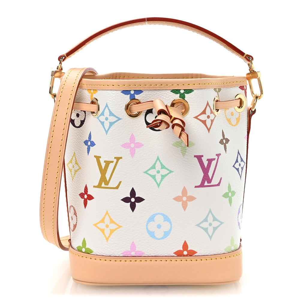 LV x TM Monogram Multicolor Nano Noe NV White
