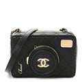 Lambskin Quilted Coco Click Bag Black