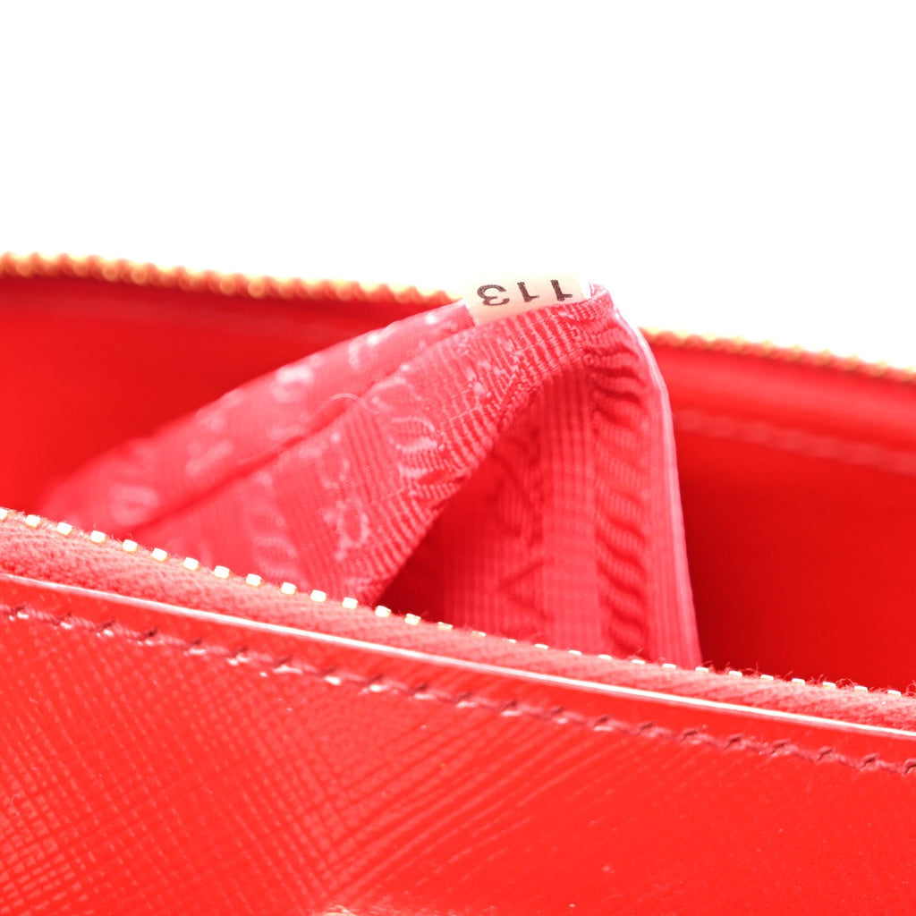 Saffiano Vernice Medium Promenade Tote Rosso