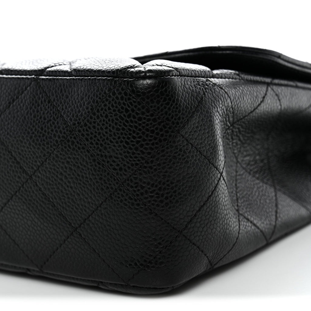 Caviar Quilted Jumbo Single Flap Black