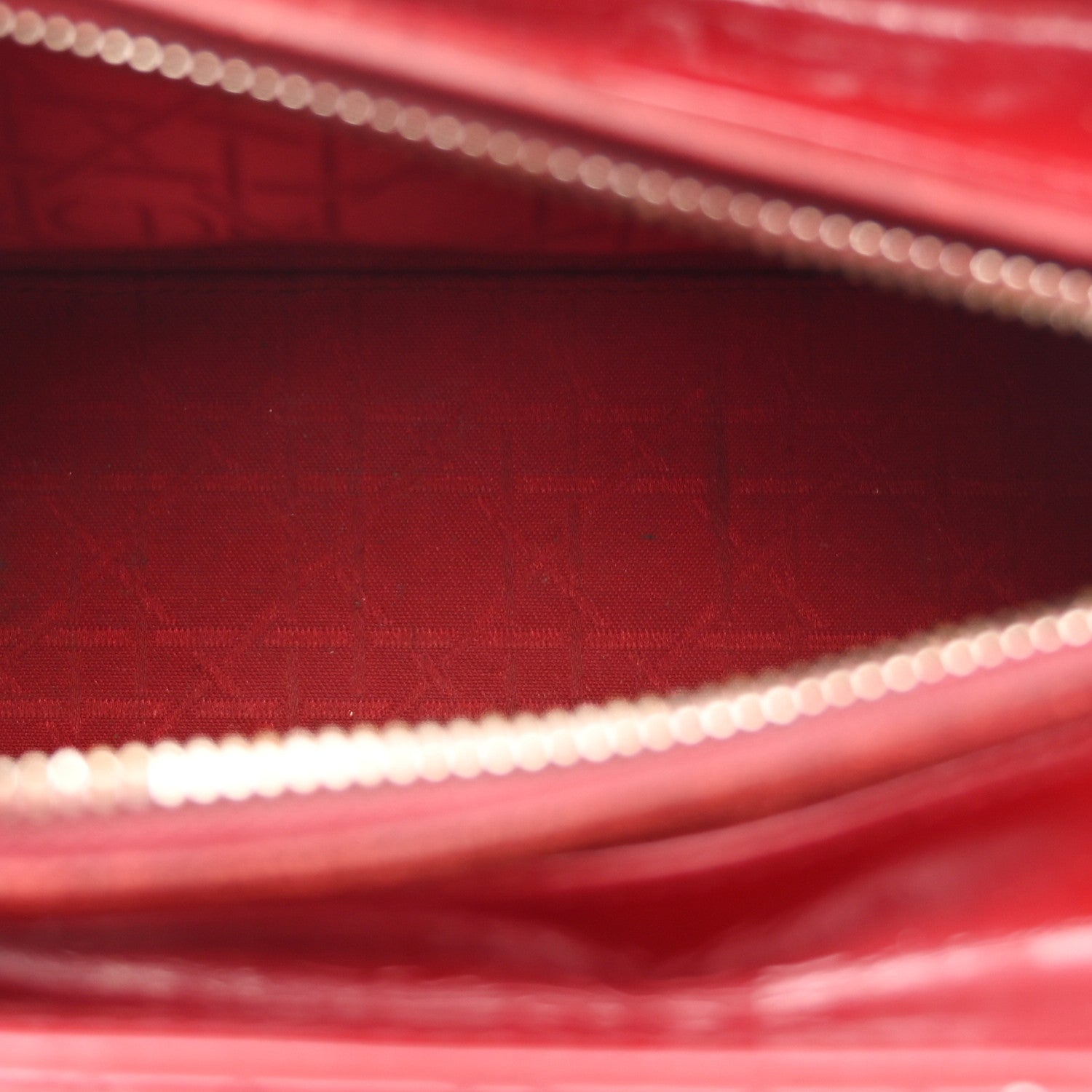 Patent Cannage Medium Lady Dior Red