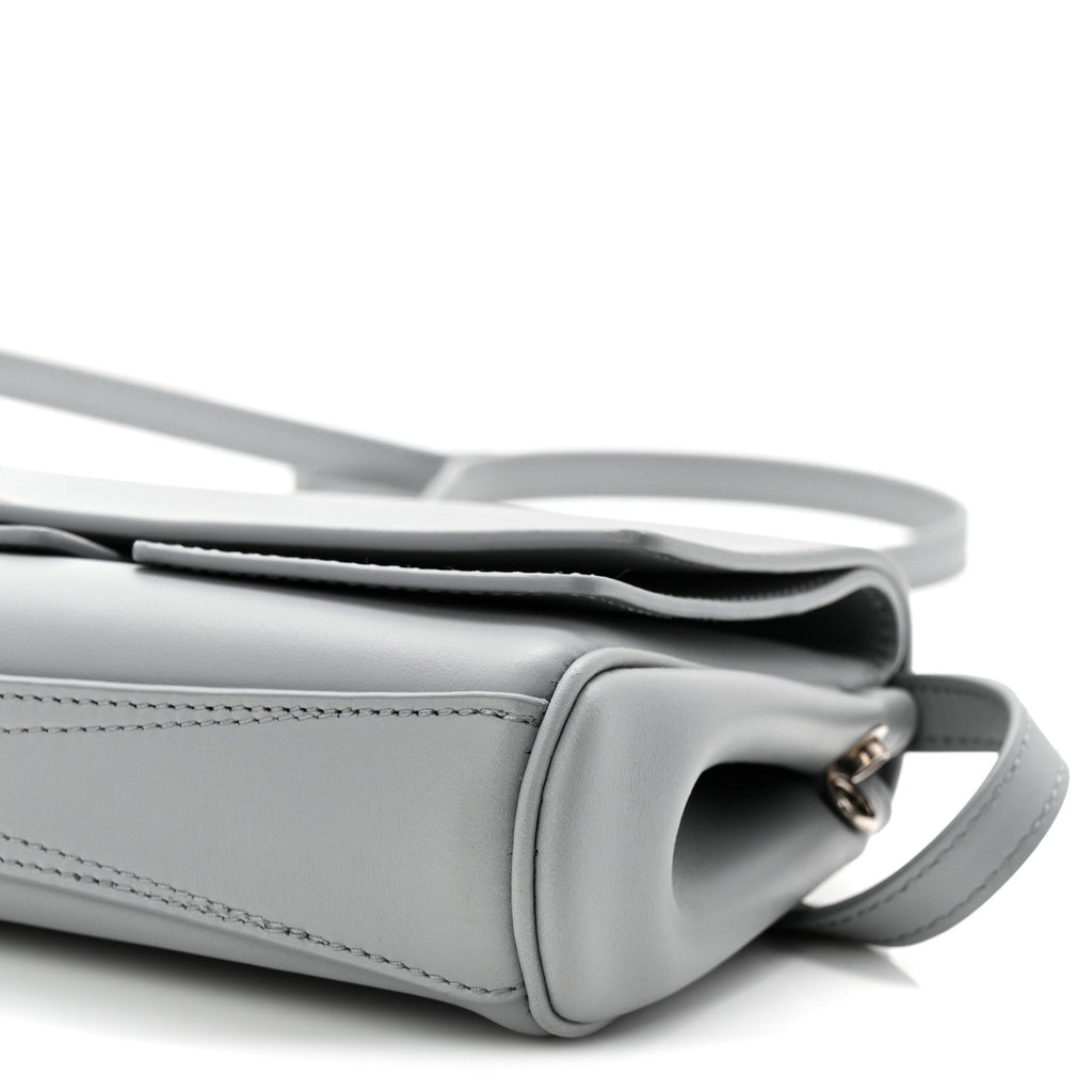 Smooth Calfskin Small Bel Air Clutch On Strap Cloud Grey