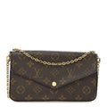 Monogram Pochette Felicie Chain Wallet Fuchsia
