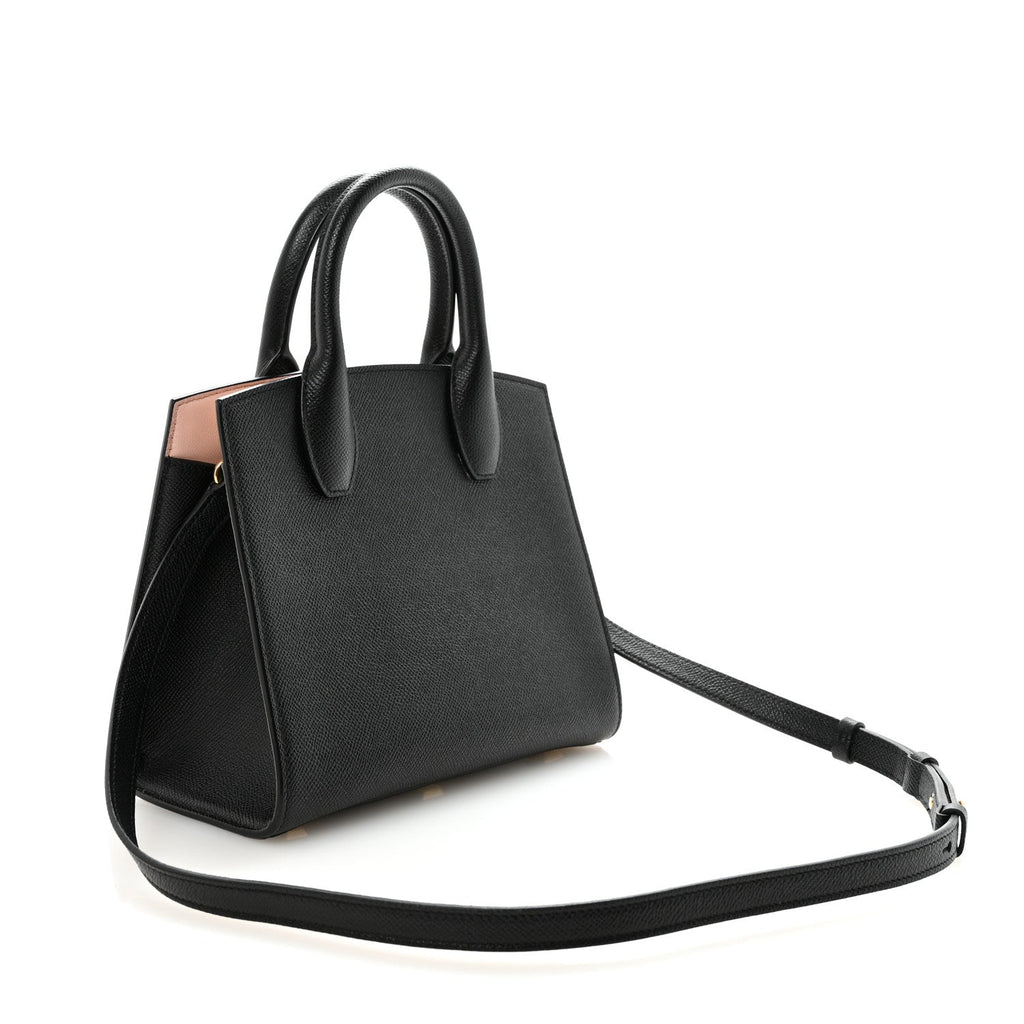 Calfskin Small The Studio Box Bag Black