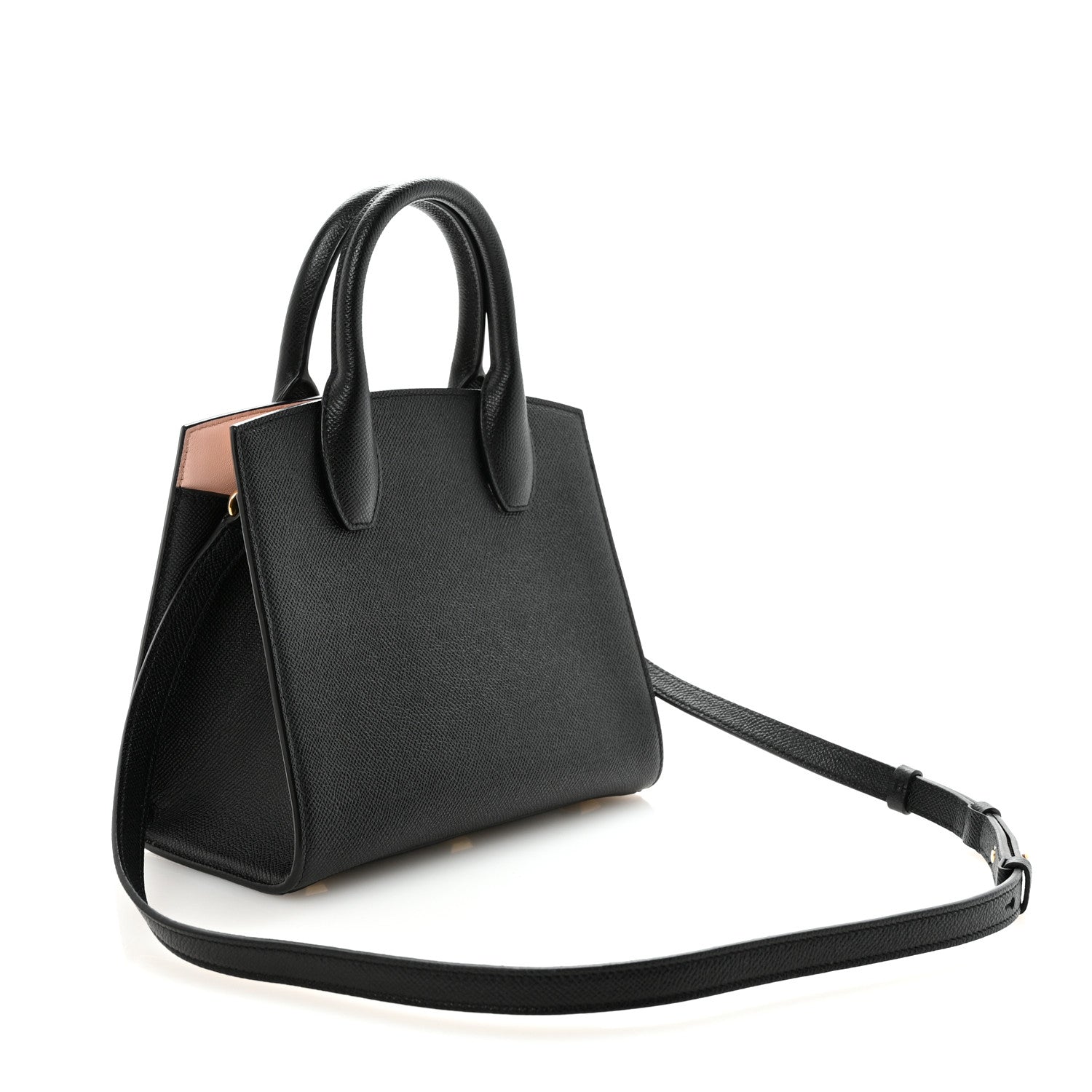 Calfskin Small The Studio Box Bag Black