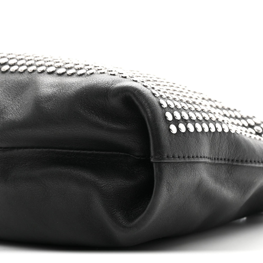 Calfskin Studded Dalston Shoulder Bag Black