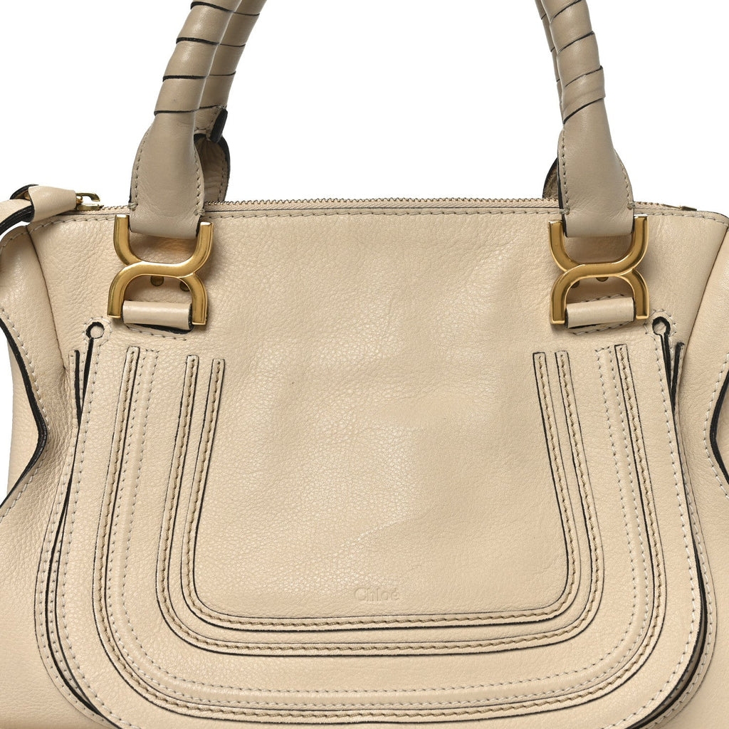 Calfskin Large Marcie Satchel Blush Nude