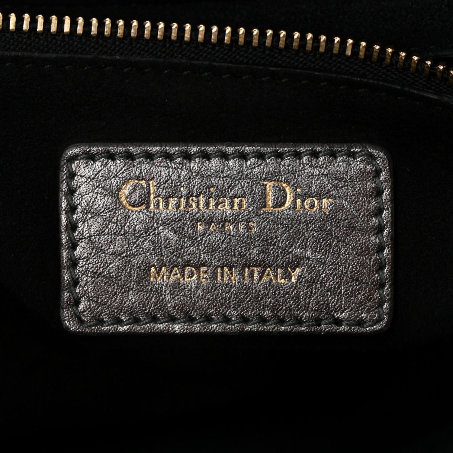 Metallic Grained Calfskin Cannage Medium Supple Lady Dior Steel