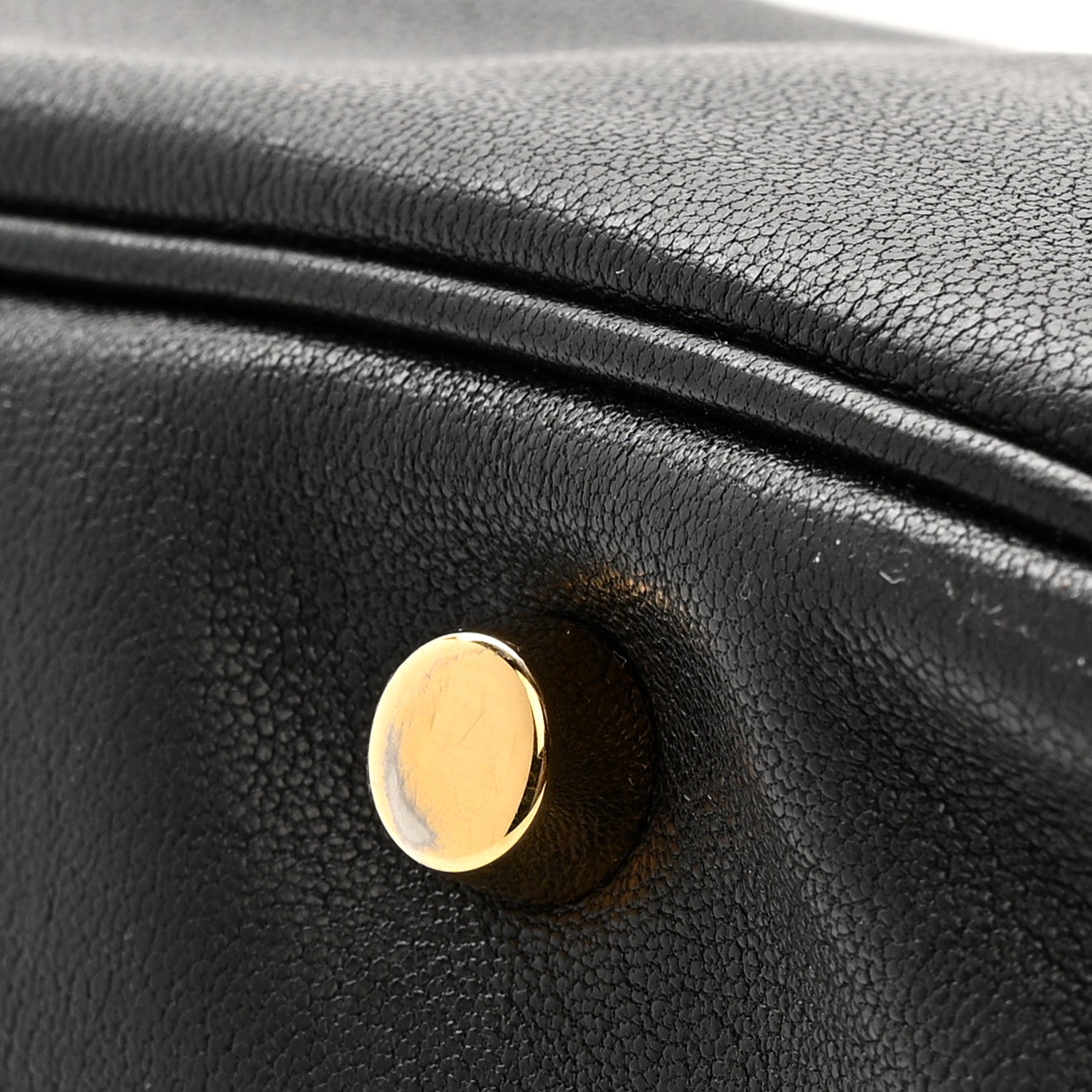 Lambskin Tag Bowling Bag Black