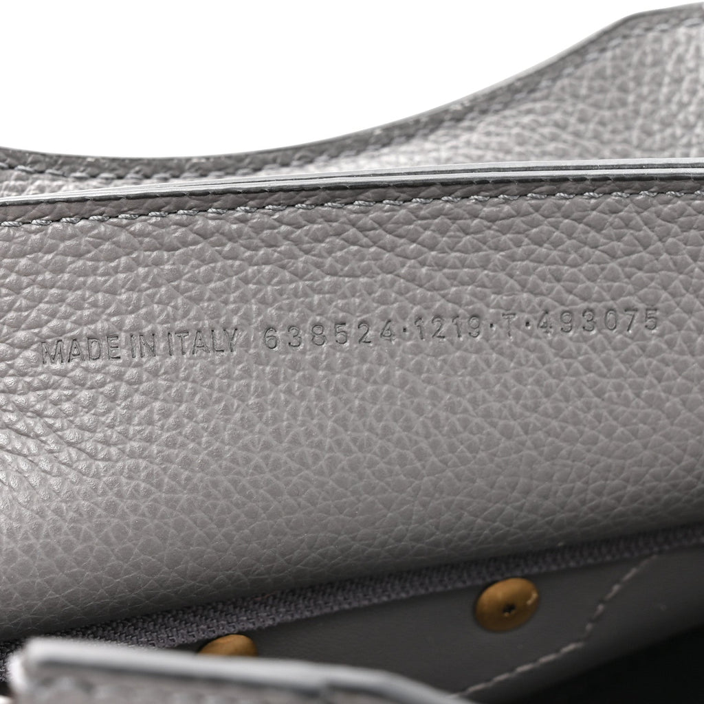 Grained Calfskin Neo Classic Gold Hardware Mini City Dark Grey