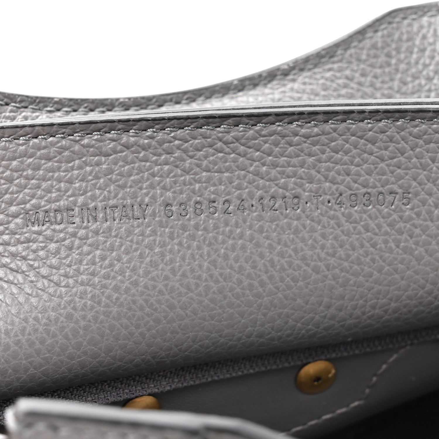 Grained Calfskin Neo Classic Gold Hardware Mini City Dark Grey
