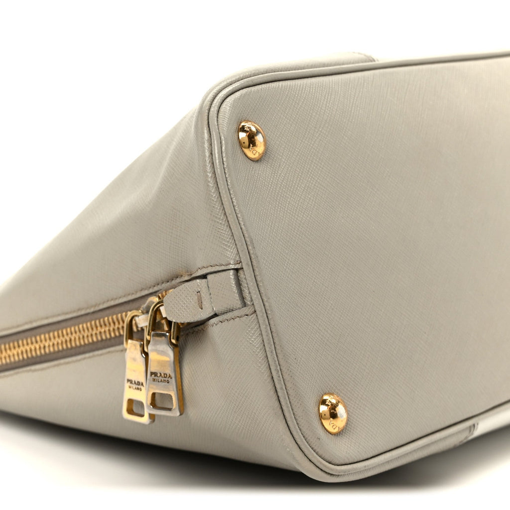 Saffiano Lux Bi-Color Promenade Tote Talco Pomice