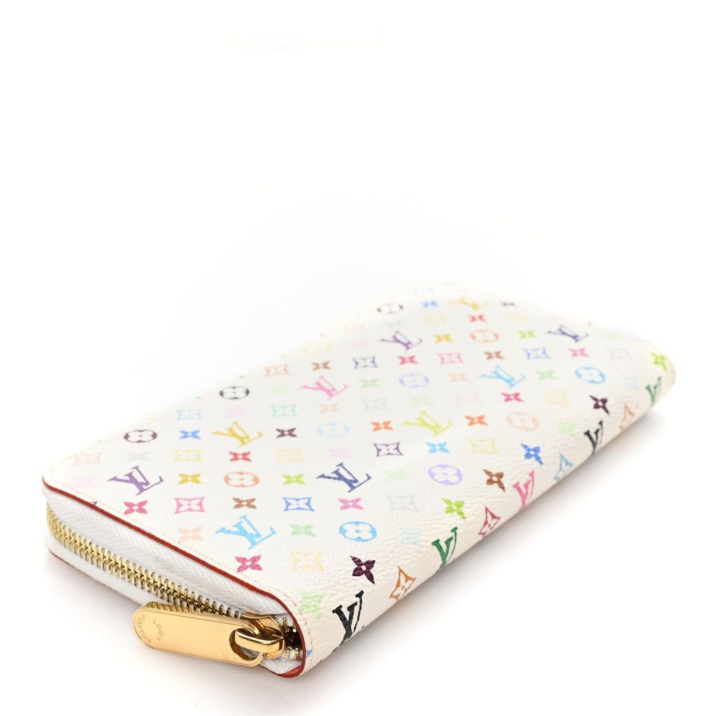 Monogram Multicolor Zippy Wallet White Orange