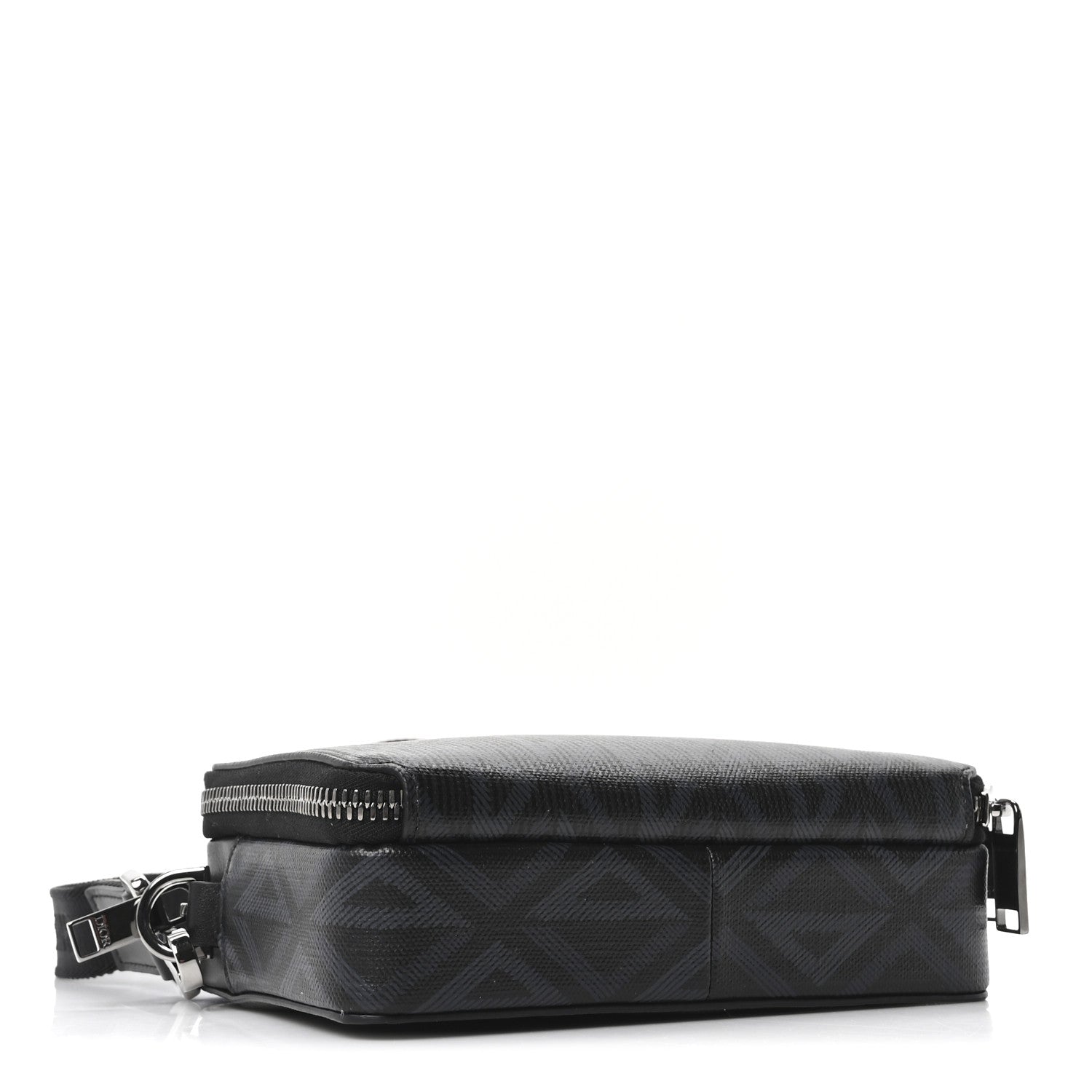 Coated Canvas CD Diamond Messenger Pouch Black