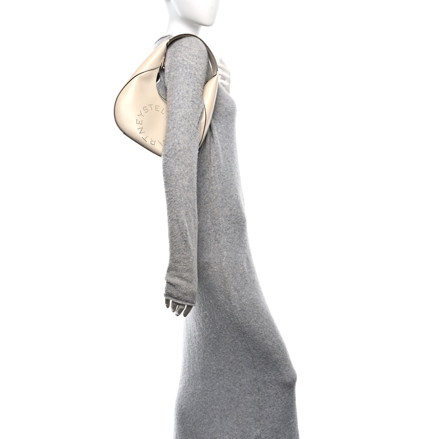 Eco Alter Nappa Perforated Logo Small Hobo White