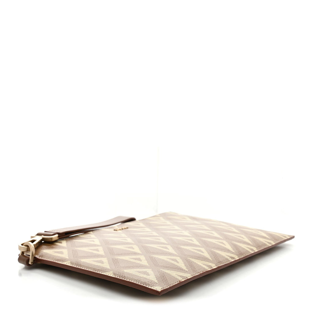 Coated Canvas CD Diamond Hit The Road A5 Pouch Coffee