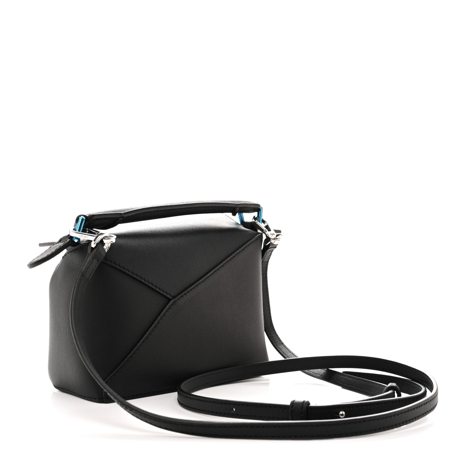Calfskin Mini Puzzle Edge Bag Black