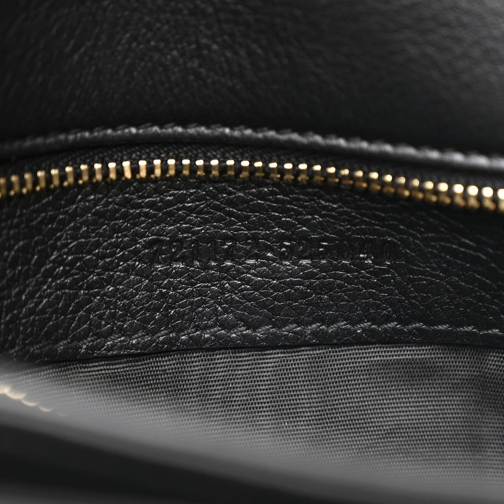 Roxy Calfskin Web Medium Studded Blondie Shoulder Flap Bag Black