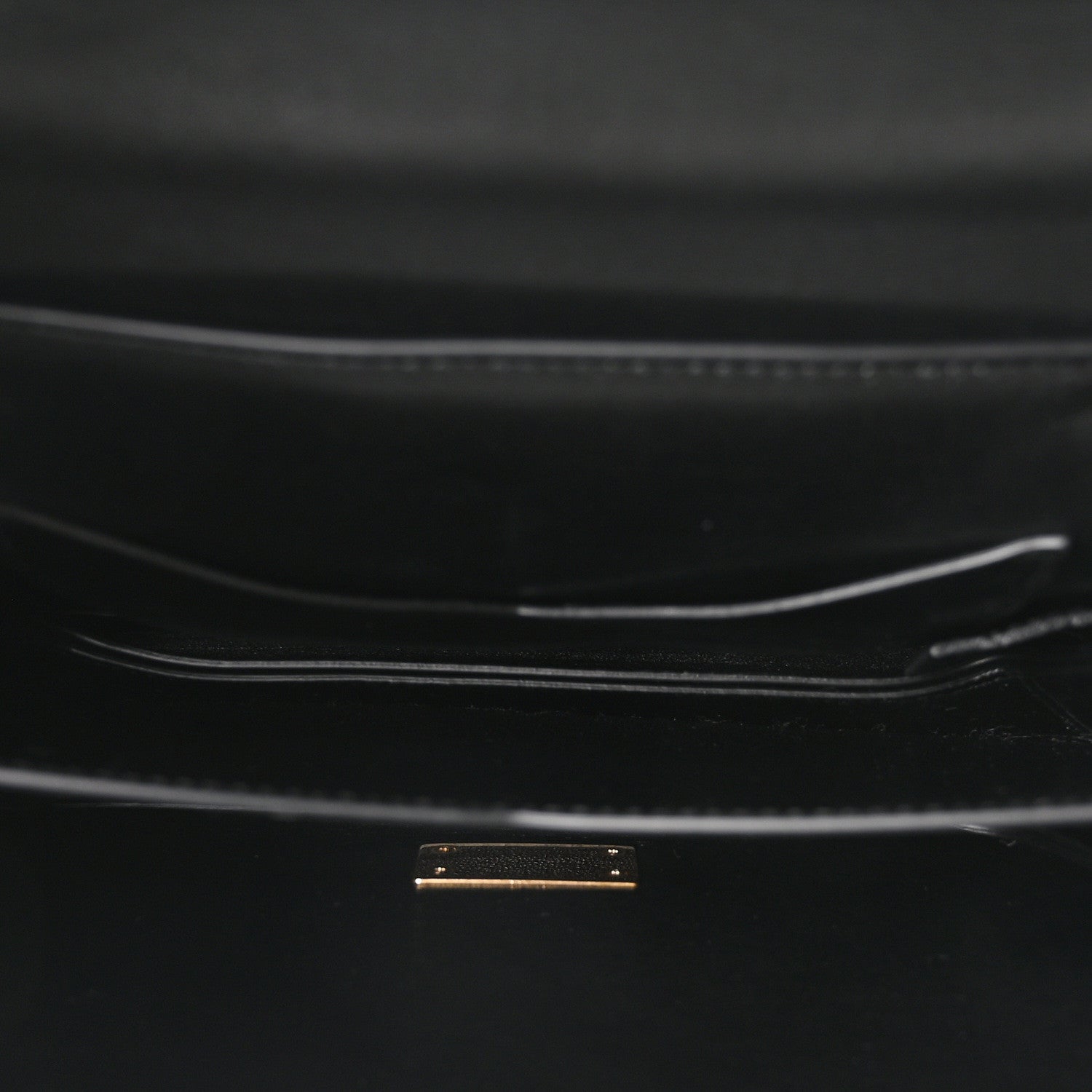 Calfskin Mount Envelope Bag Black