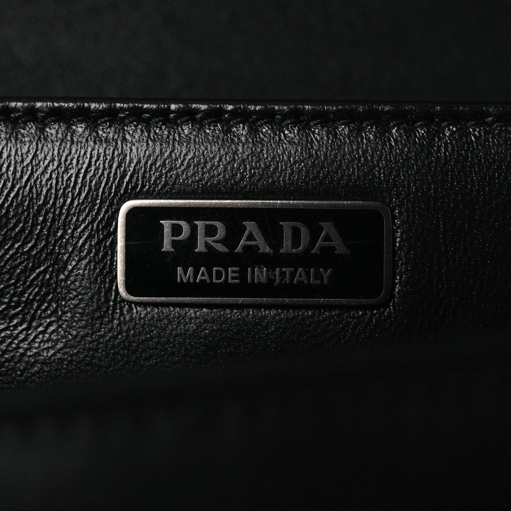 Nappa Triangle Stitched Spectrum Shoulder Bag Black