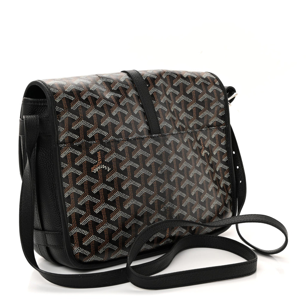 Goyardine Belvedere II MM Messenger Bag Black