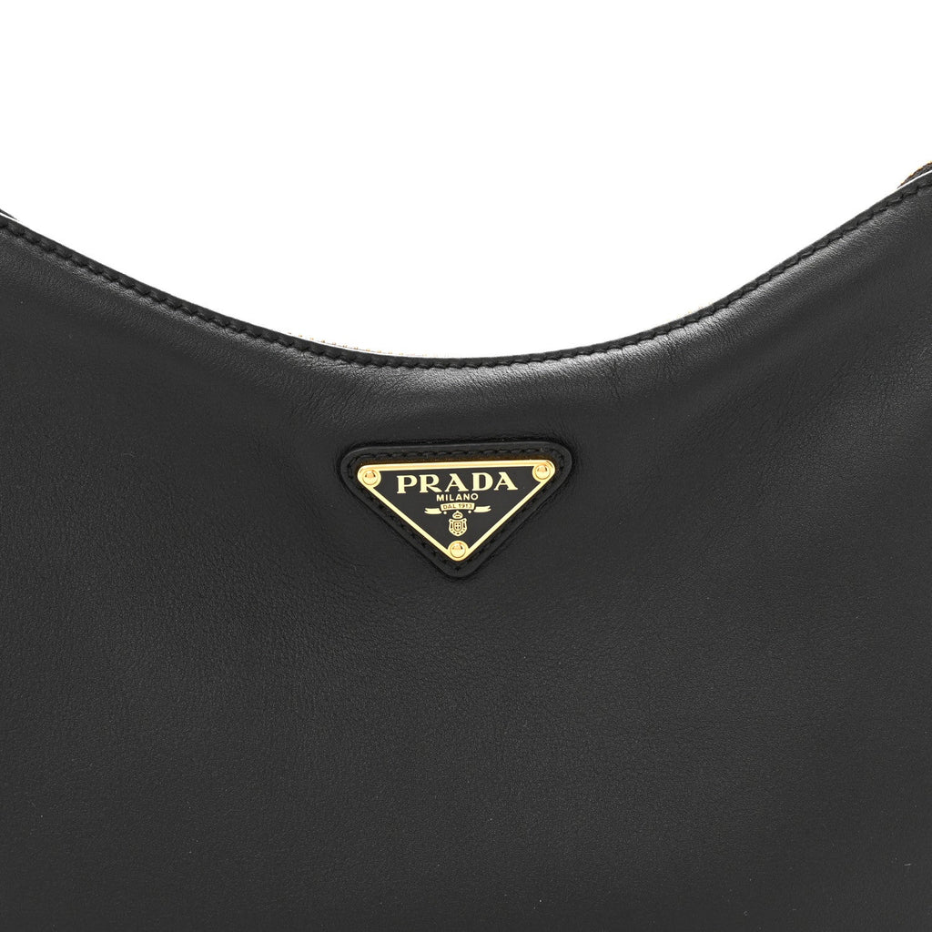 Soft Calfskin Medium Aimee Shoulder Bag Black